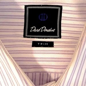 David Donahue Trim Fit Mens Dress Shirt